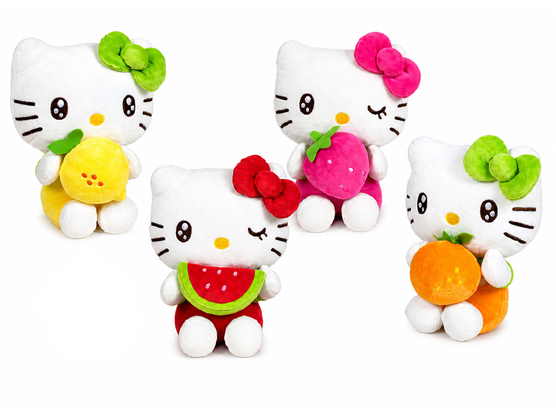 Hello Kitty plyšová s ovocem 16cm - sedící