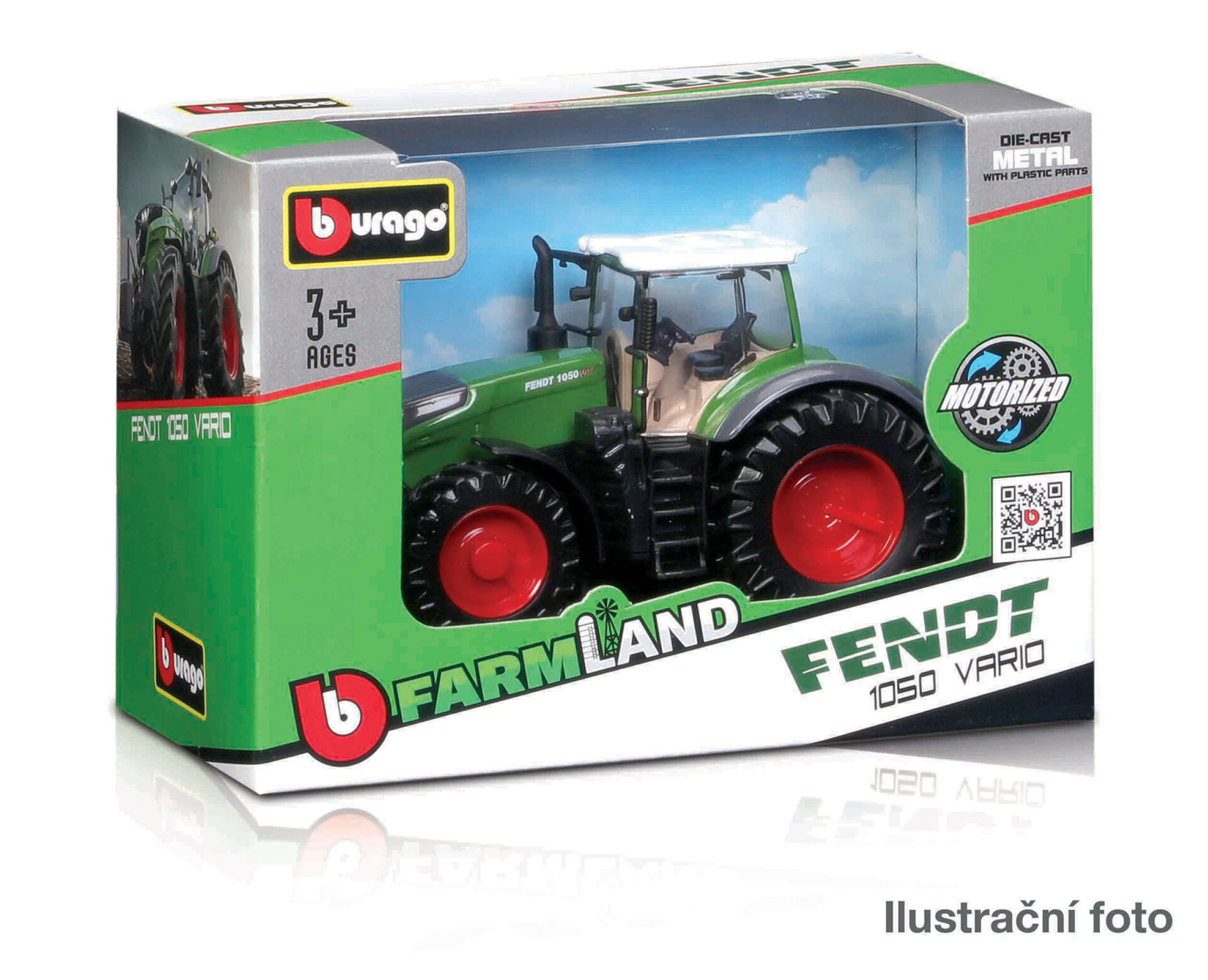 Bburago FarmLand Traktor 10 cm - na setrvačník / VB / VV