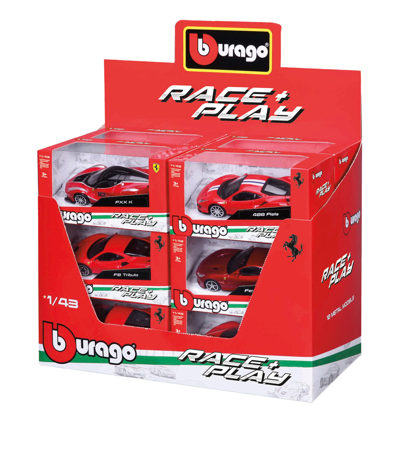 Bburago Auta Race+Play, Ferrari 1:43