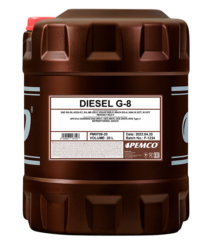 PEMCO Diesel G-8 UHPD 5W-30 E4/E7 20 lt