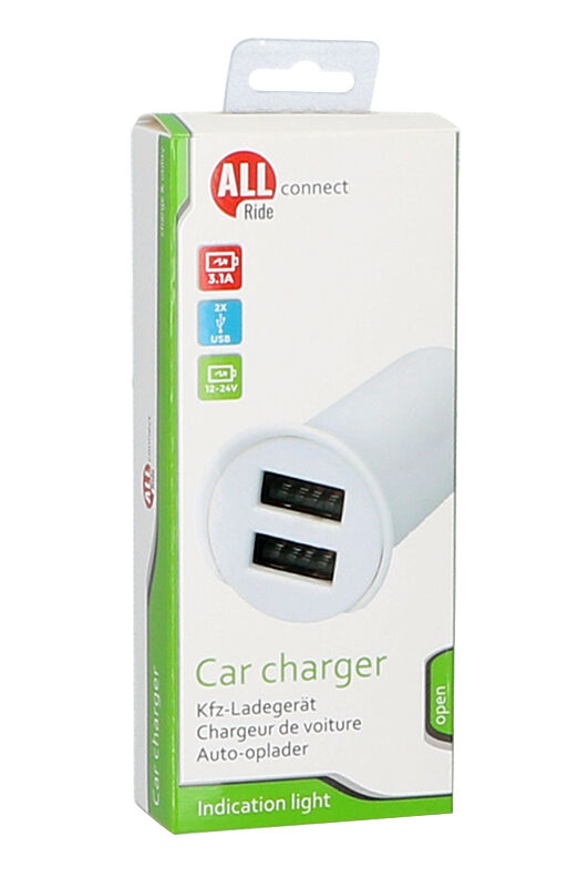 ALLRIDE Connect Nabíječka hříbek 2 USB 3,1 A