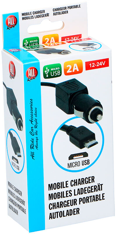 ALLRIDE Nabíječka micro USB kroucený kabel 2 A