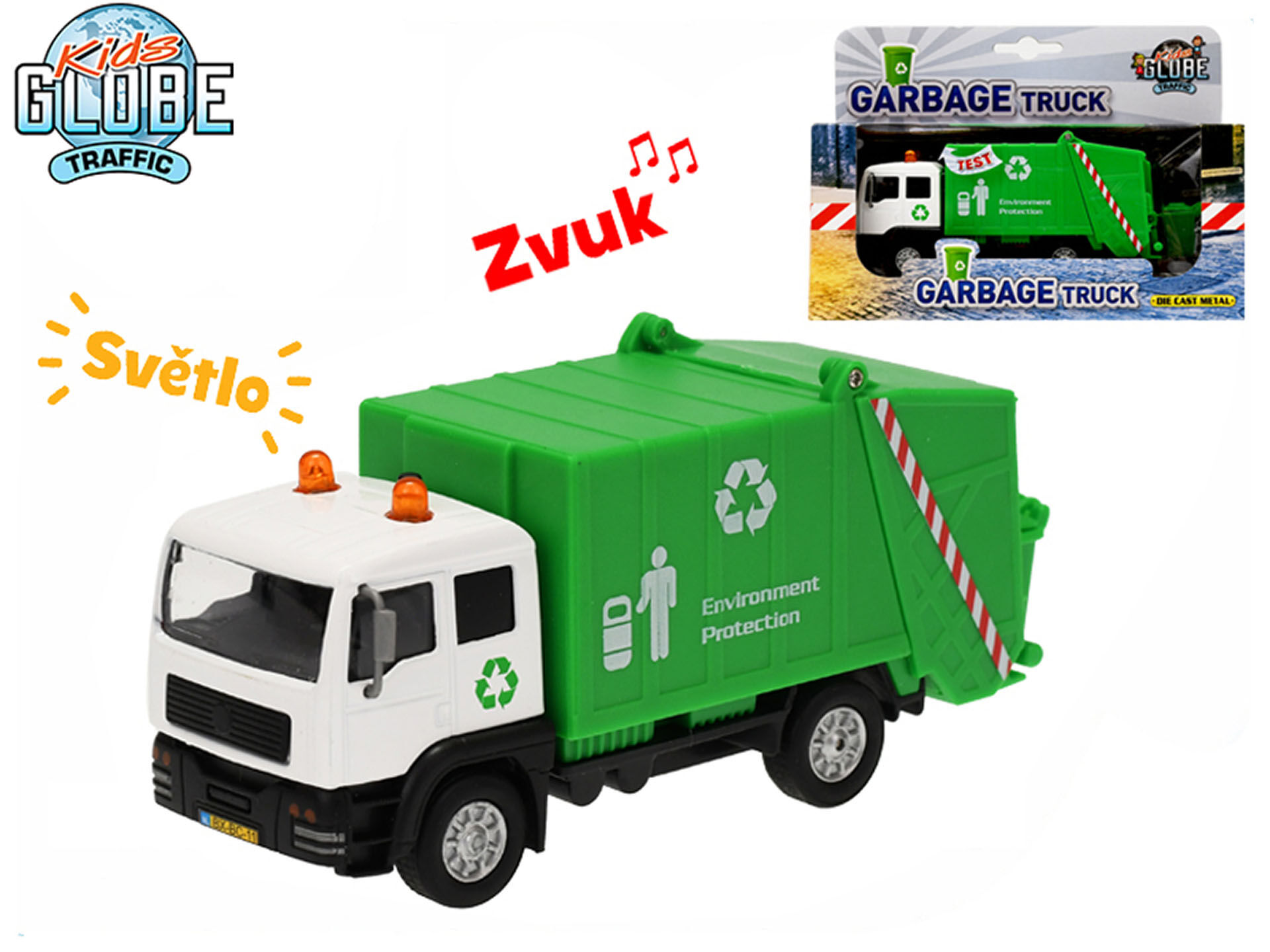 Kids Globe Traffic Auto popelářské 15 cm - na baterie