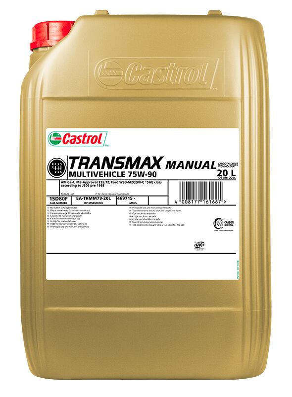CASTROL TRANSMAX Manual MV 75W-90 20 lt
