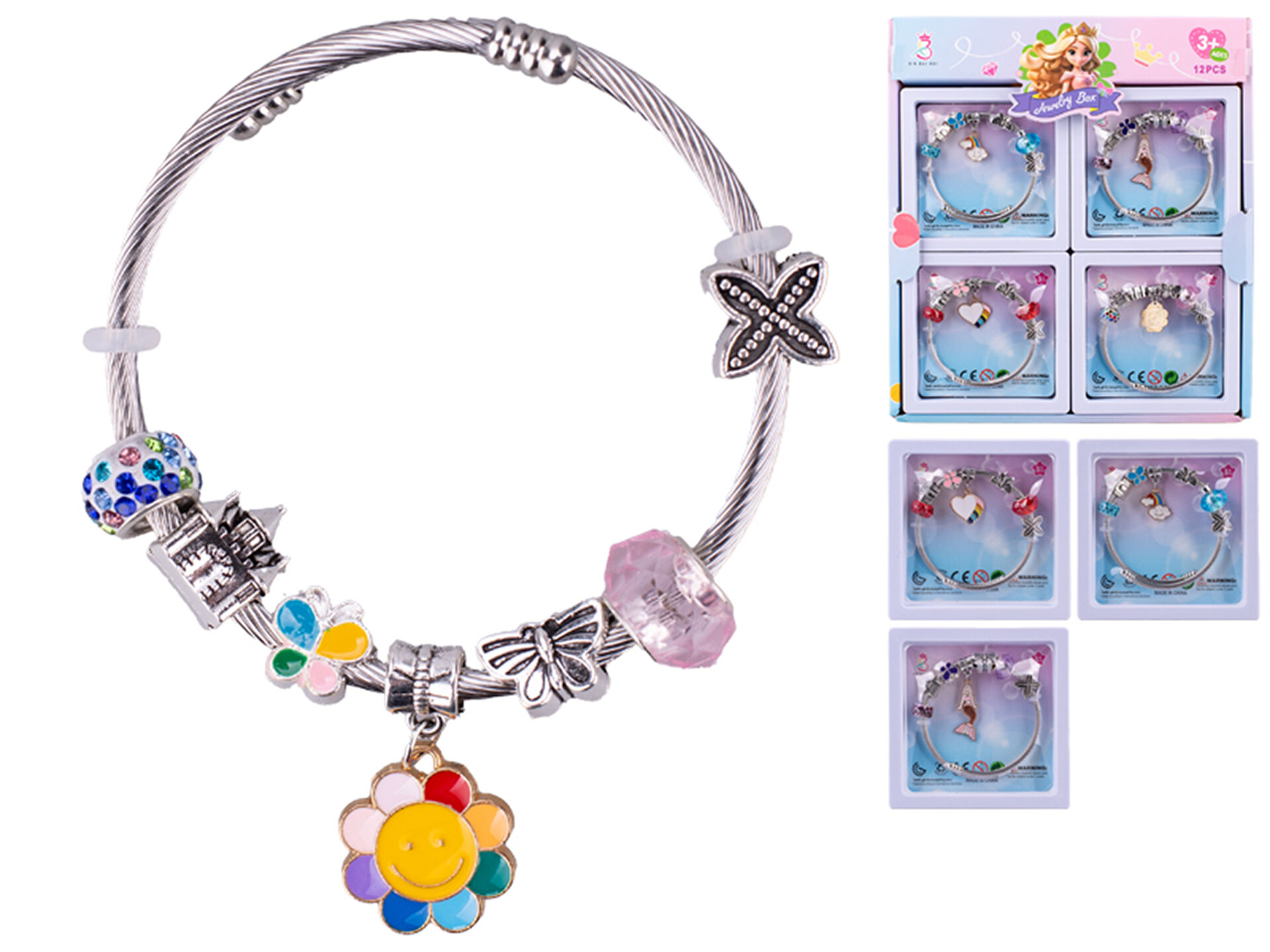 Náramek kovový s medailonkem v rámečku / VB