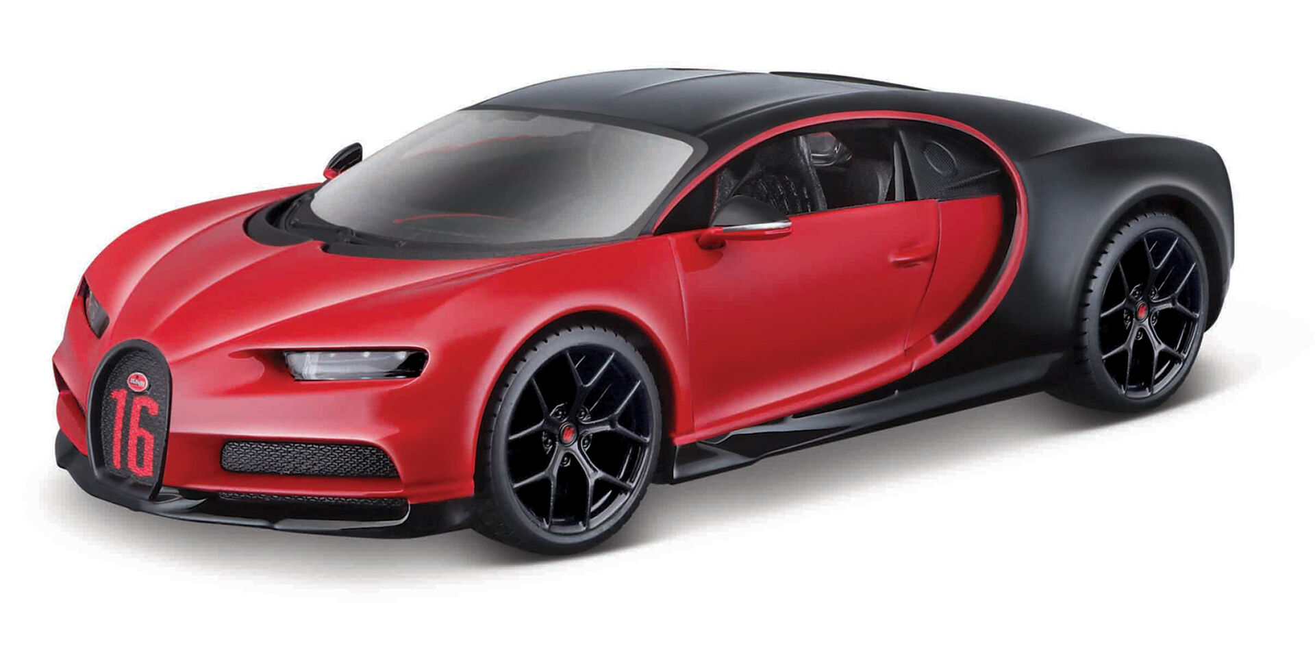 Bburago - Auta HOBBY, Bugatti Chiron Sport červeno-černé 1:32