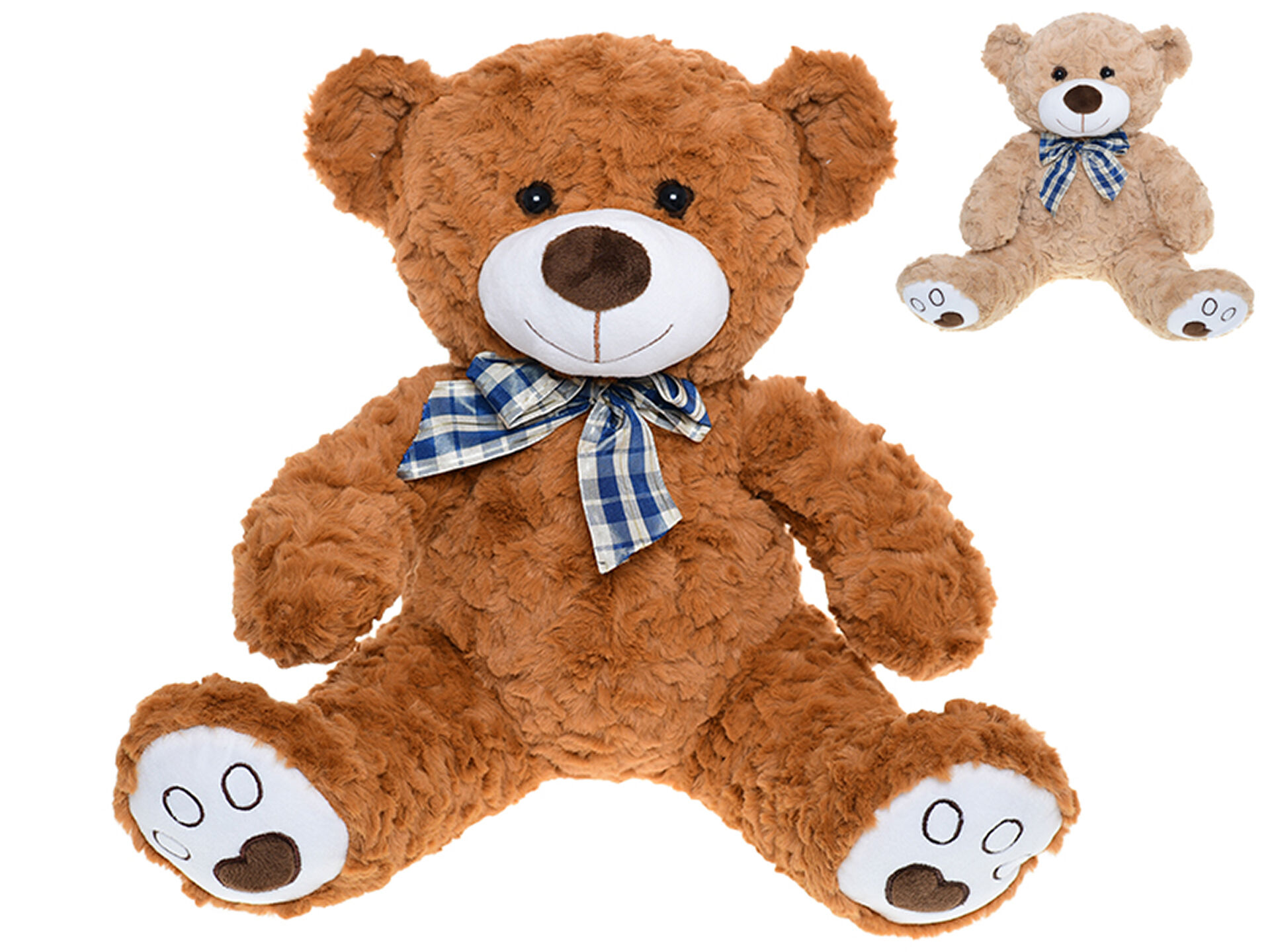 Medvěd plyšový s mašlí 30 cm - sedící / VB