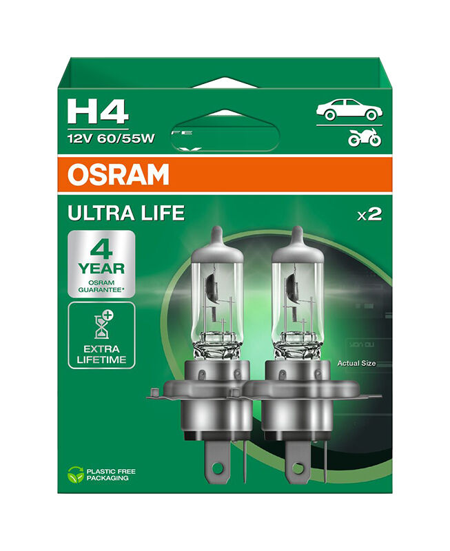 OSRAM Ultra Life H4 12V 64193ULT-Duobox