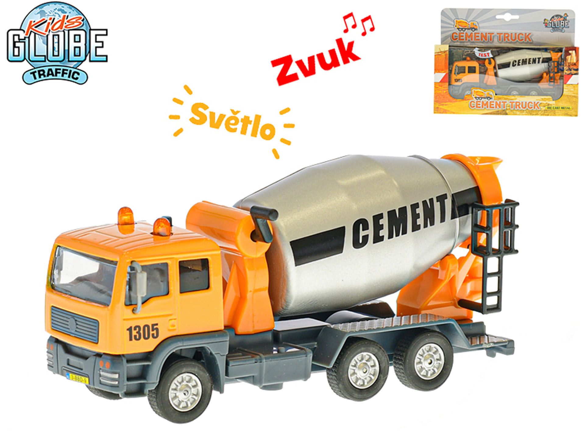 Kids Globe Traffic Auto míchačka 15 cm - na baterie