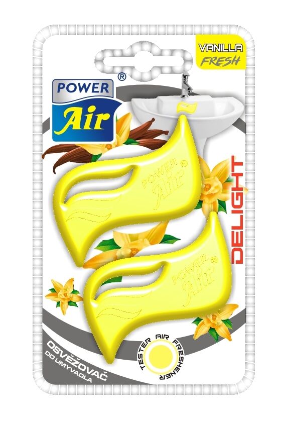 POWER AIR Vůně do umyvadla Delight Vanilla Fresh 2 ks