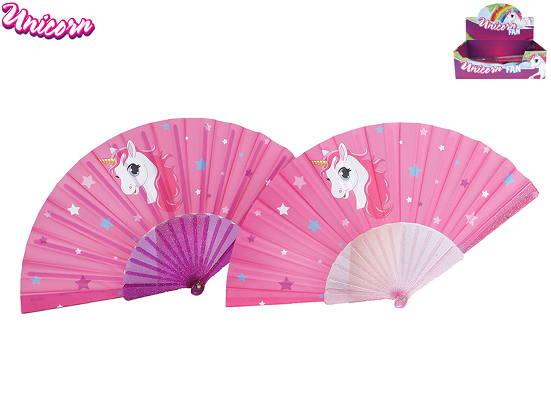Unicorn vějíř 23 cm / VB