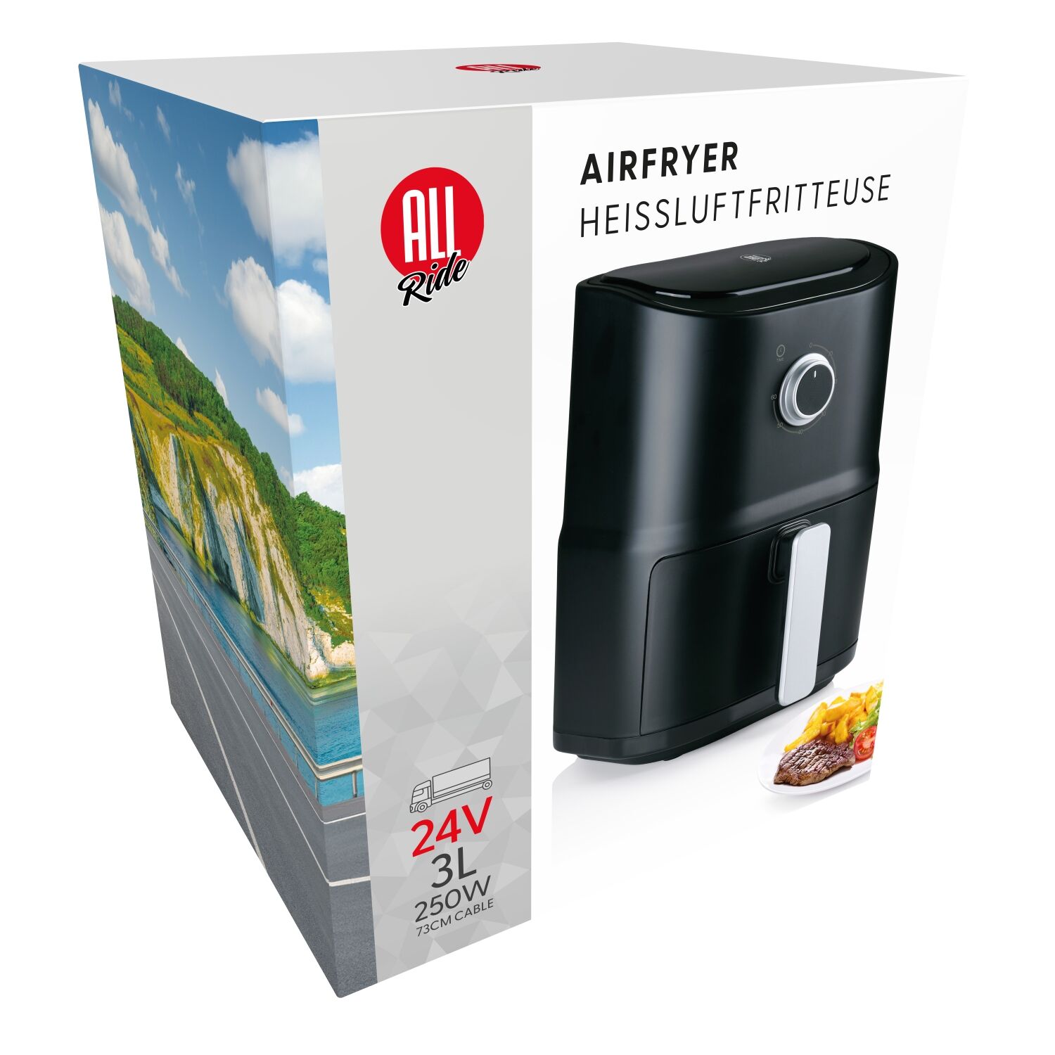 ALLRIDE Teplovzdušná fritéza 24V/250W, 3 lt