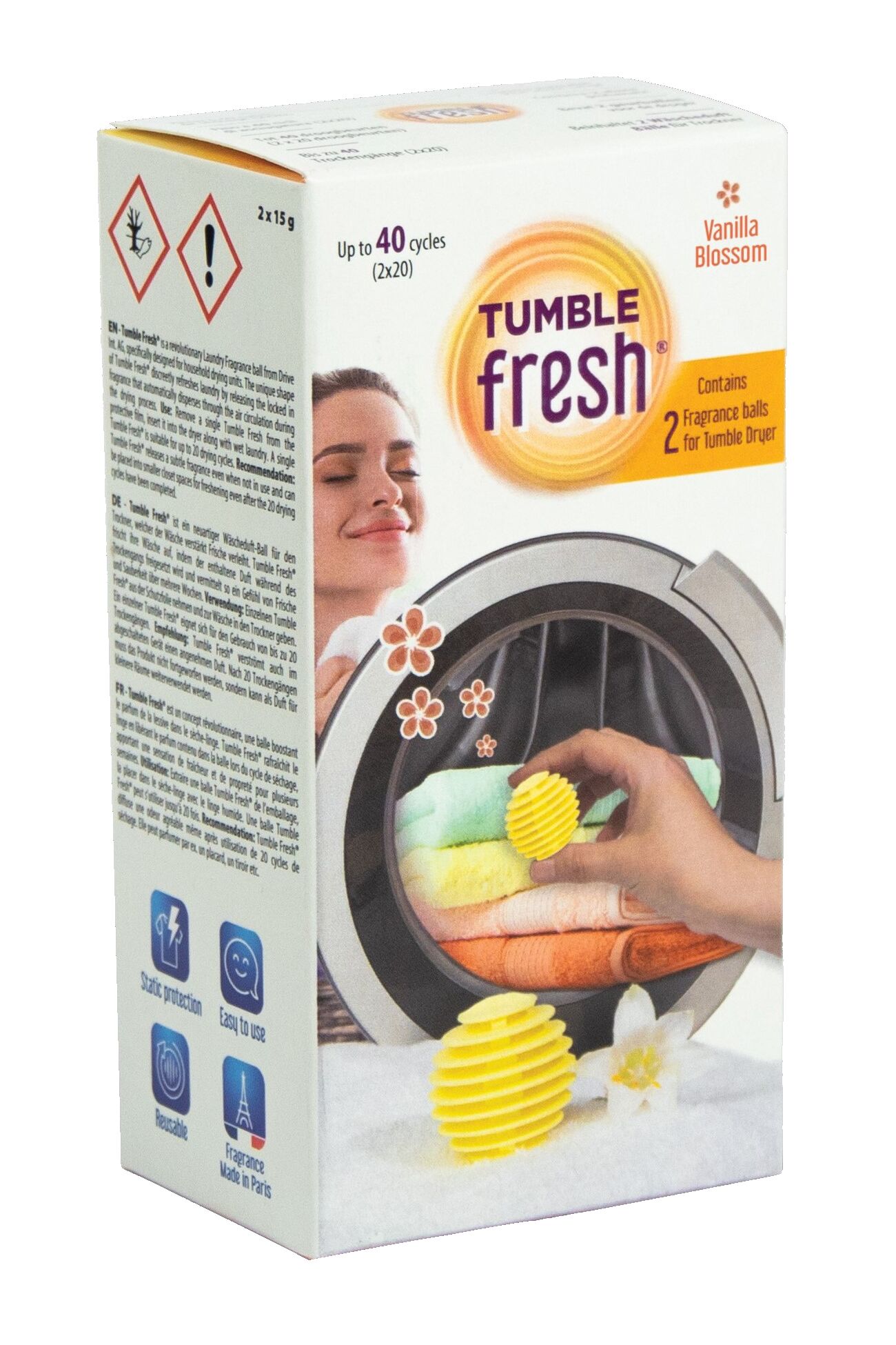 TUMBLE FRESH Vůně do sušičky Vanilla Blossom 2v1