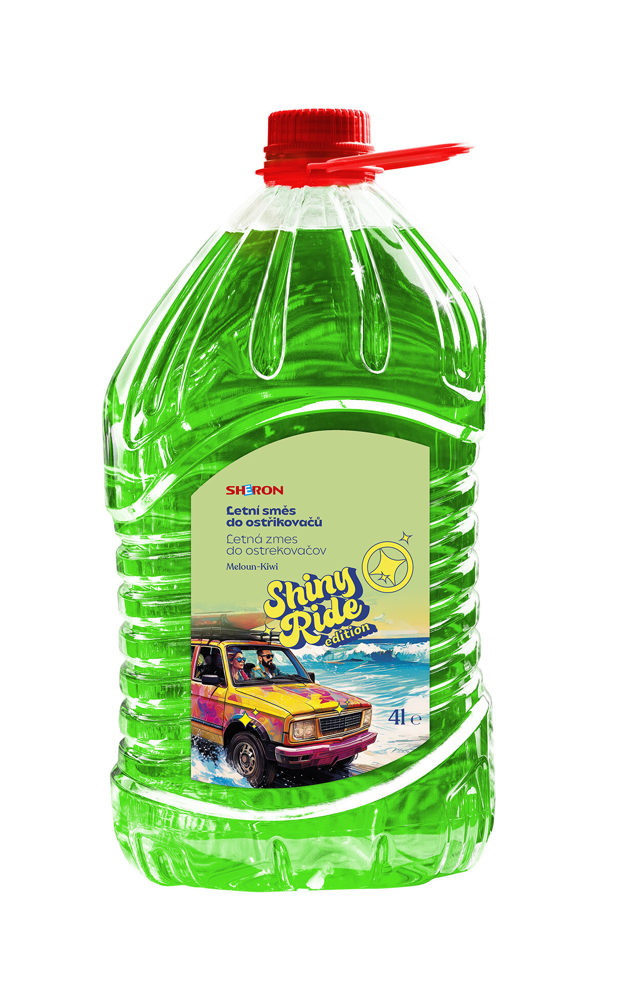 SHERON Shiny Ride Ostřikovač letní Meloun-Kiwi rPET 4 lt