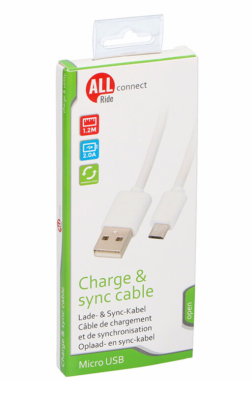 ALLRIDE Connect Nabíjací kábel micro USB, 120 cm