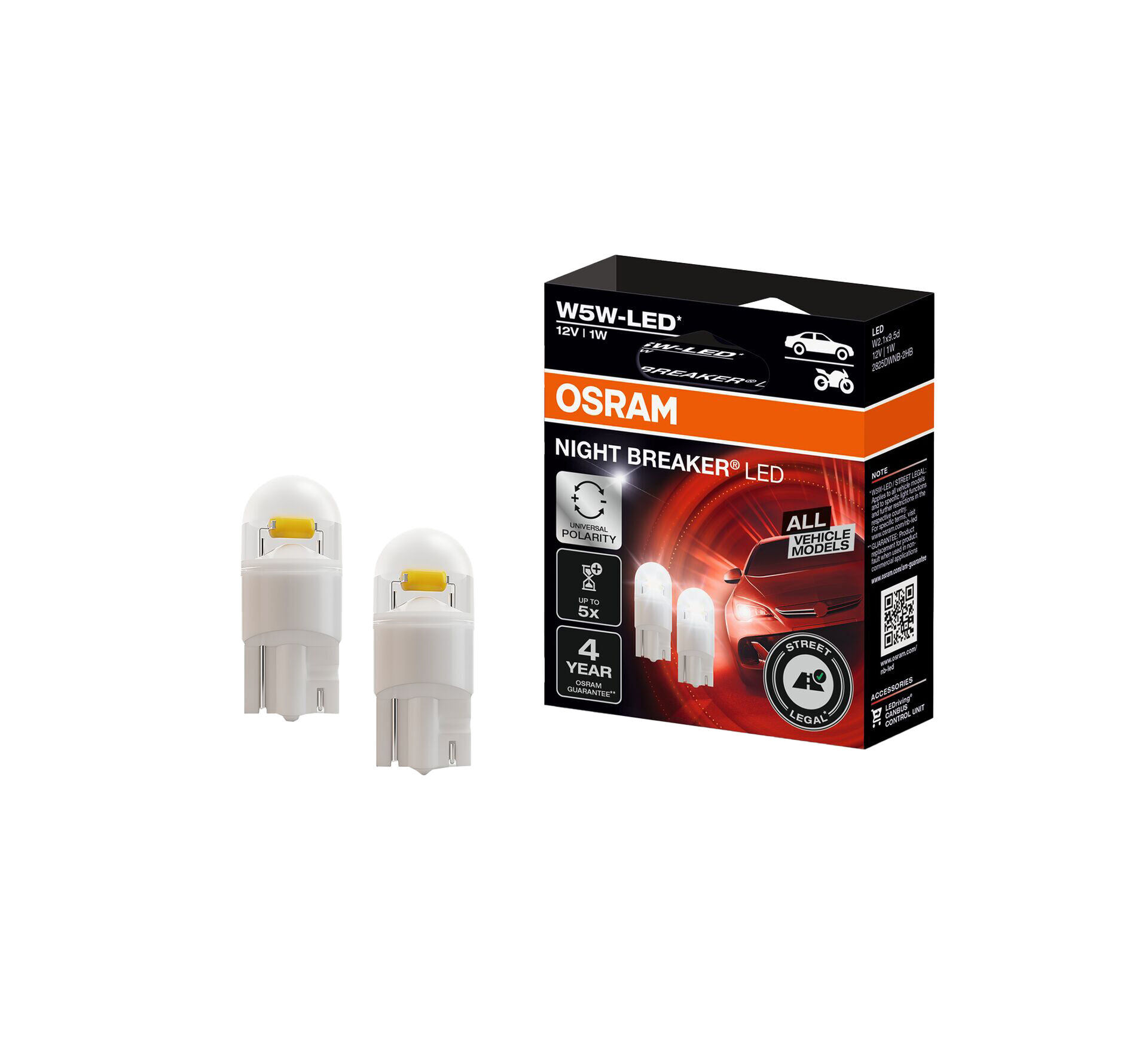 OSRAM NB W5W LED 12V 2825DWNB-Duobox
