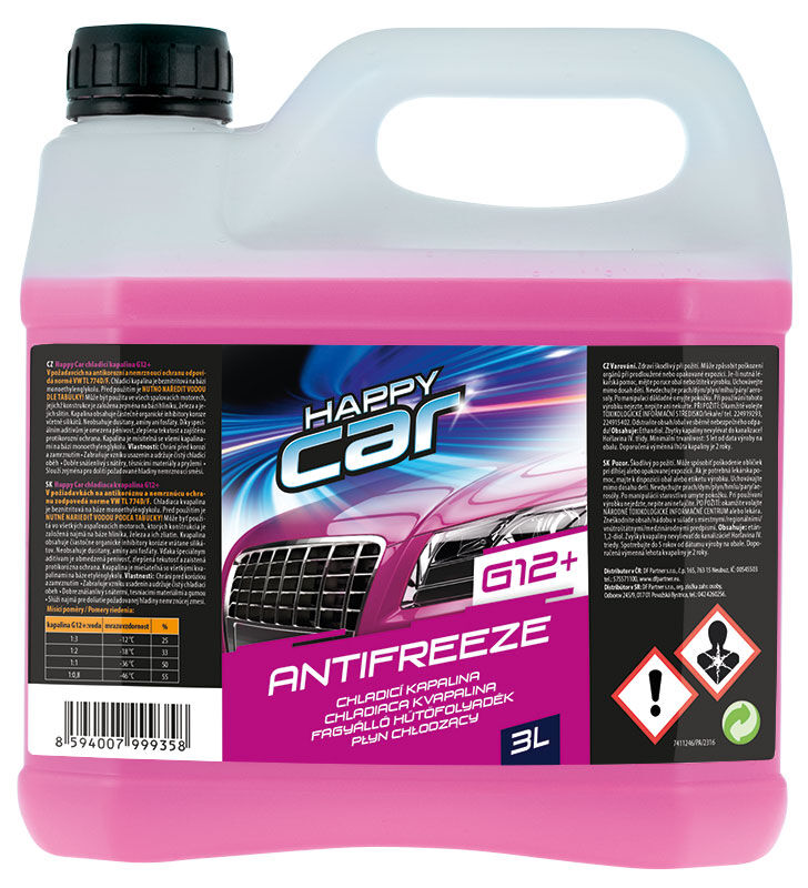 HU HAPPY CAR Fagyálló hűtőfolyadék G12+ 3 lt