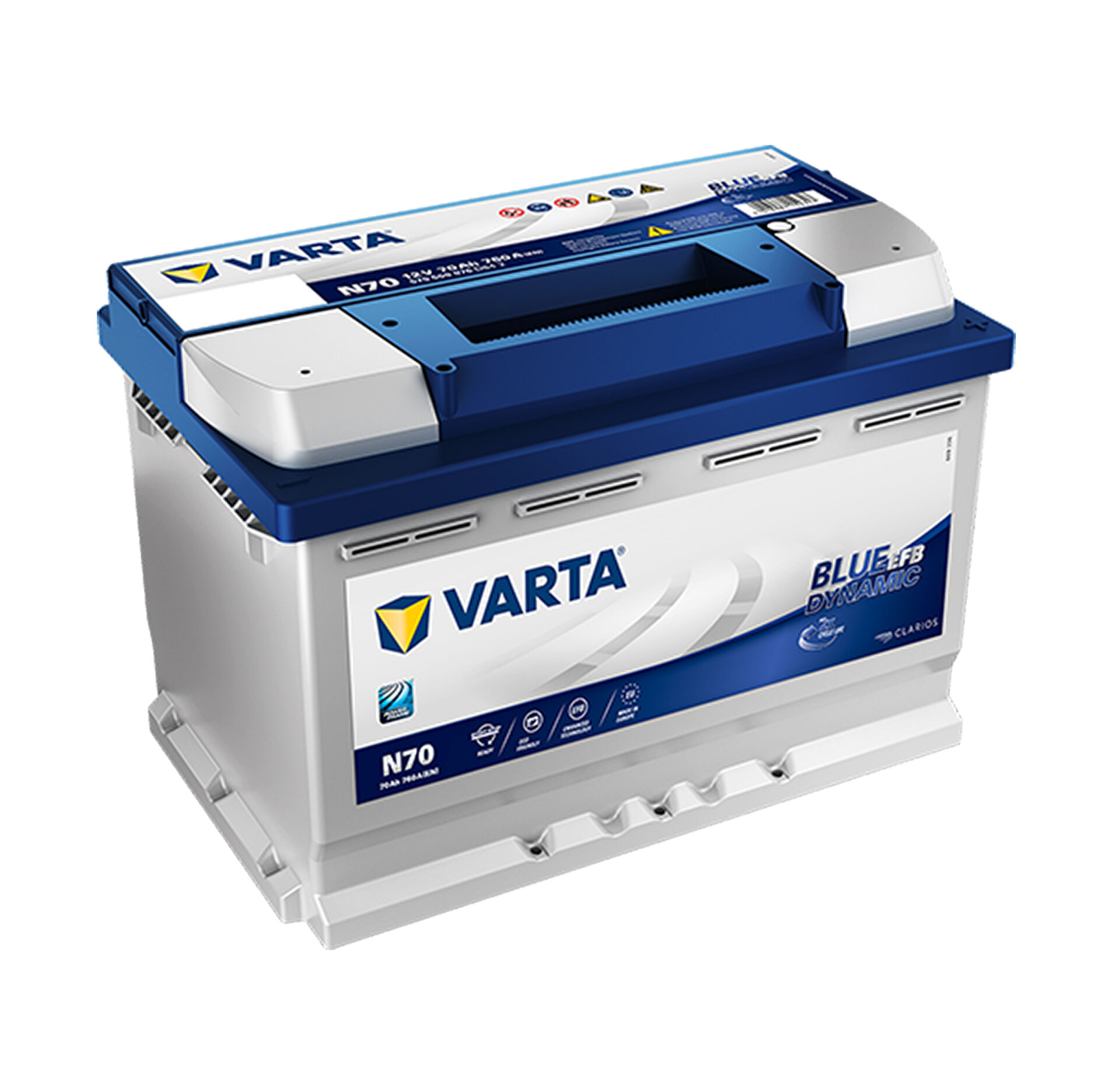 VARTA Autobaterie EFB Blue Dynamic 70 Ah/760 A