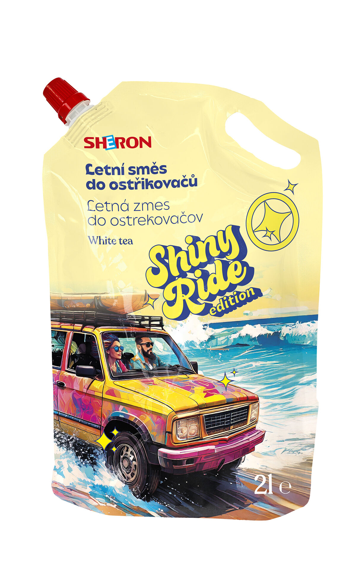 SHERON Shiny Ride Ostřikovač letní bílý čaj Softpack 2 lt