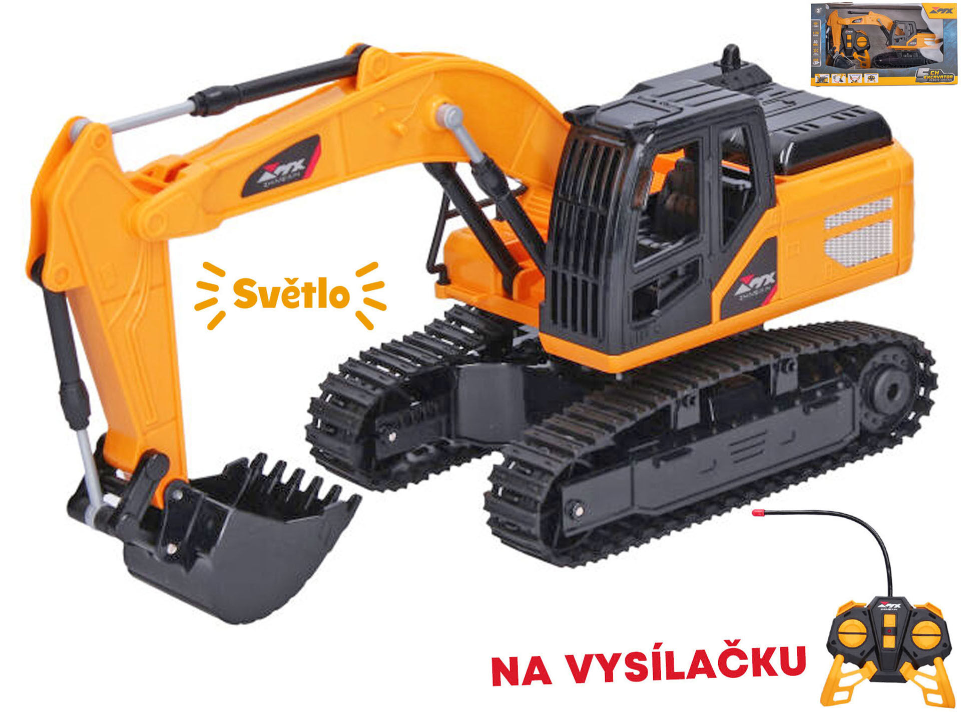 Bagr RC 26 cm - na baterie