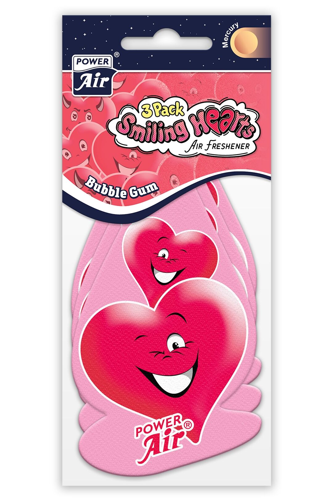 POWER AIR Smiling Hearts 3v1 Bubble Gum