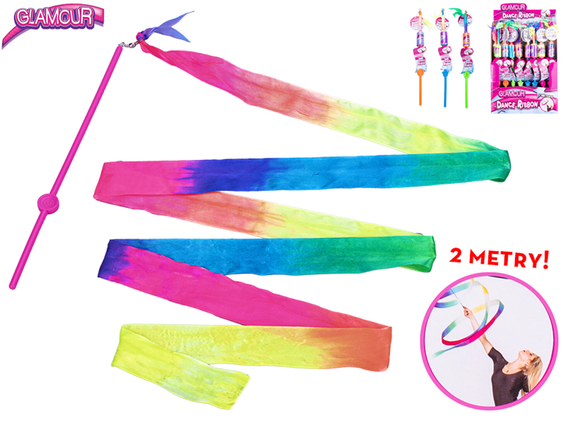 Glamour gymnastická stuha 200 cm / VB