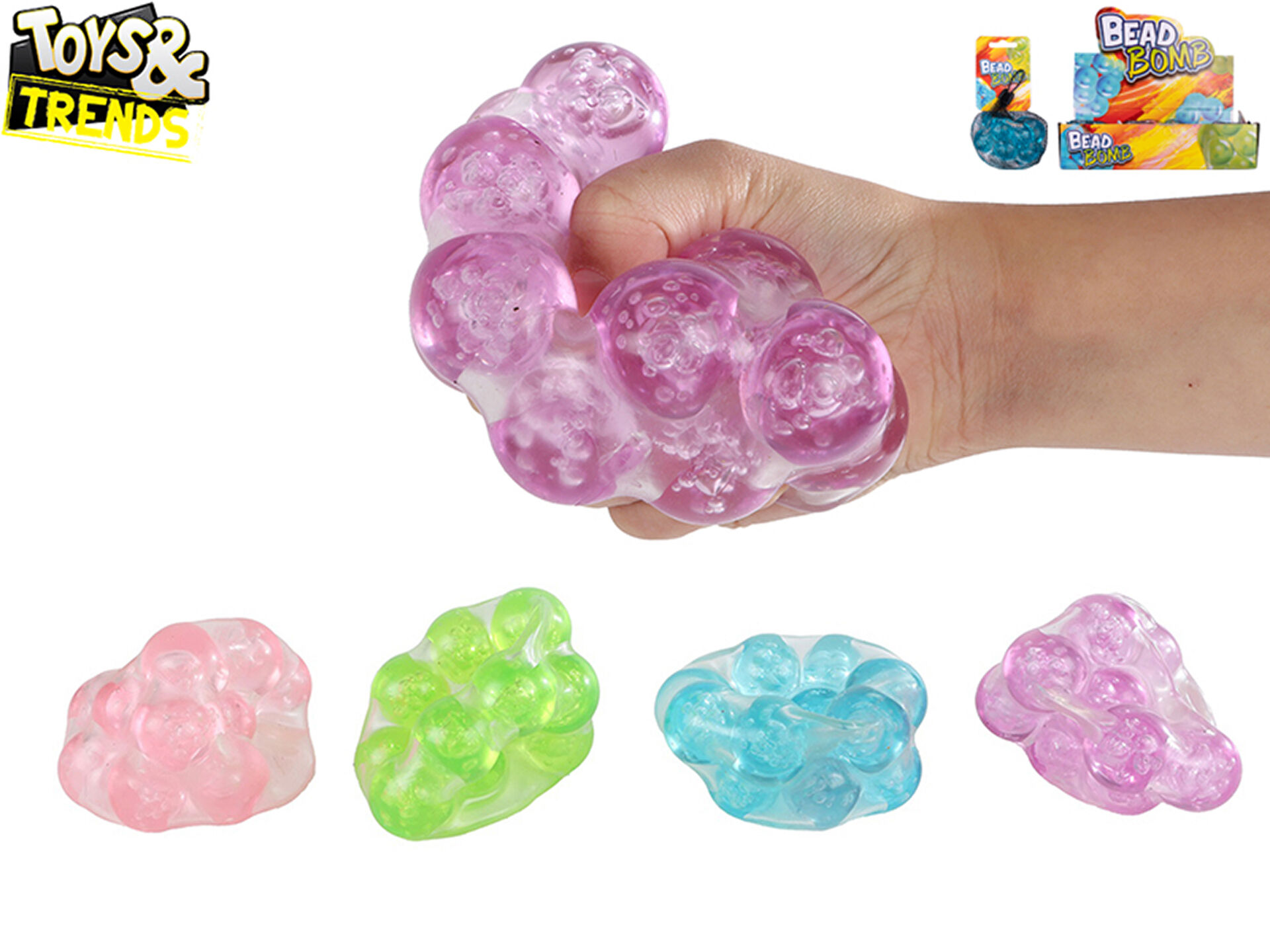 Toys&Trends míček s křupajícími kuličkami 9cm