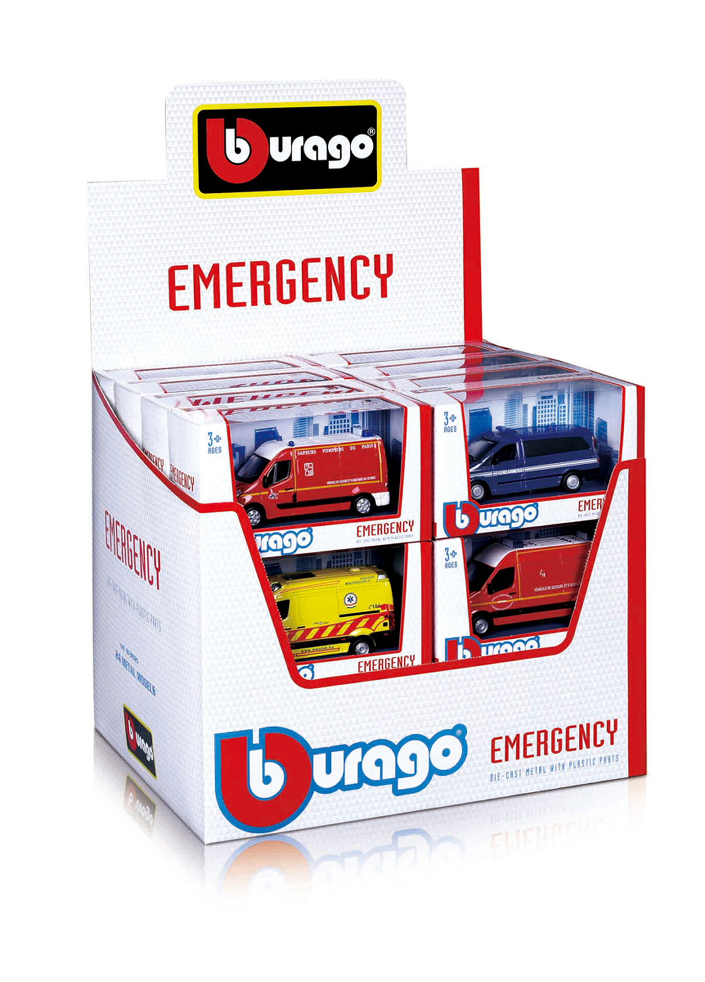 Bburago Emergency Záchranná vozidla, dodávky, 1:50 / VB / VV