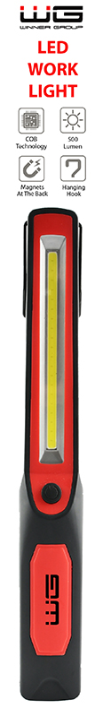 WG Inšpekčná lampa s magnetmi, 500 lúmenov