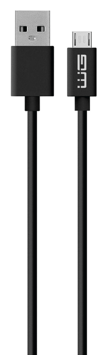 WG Adatkábel USB-A_micro-USB, 2,1 A, fekete, 100 cm
