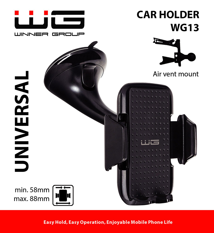 WG Autós telefontartó tapadókorongos 58-88 mm
