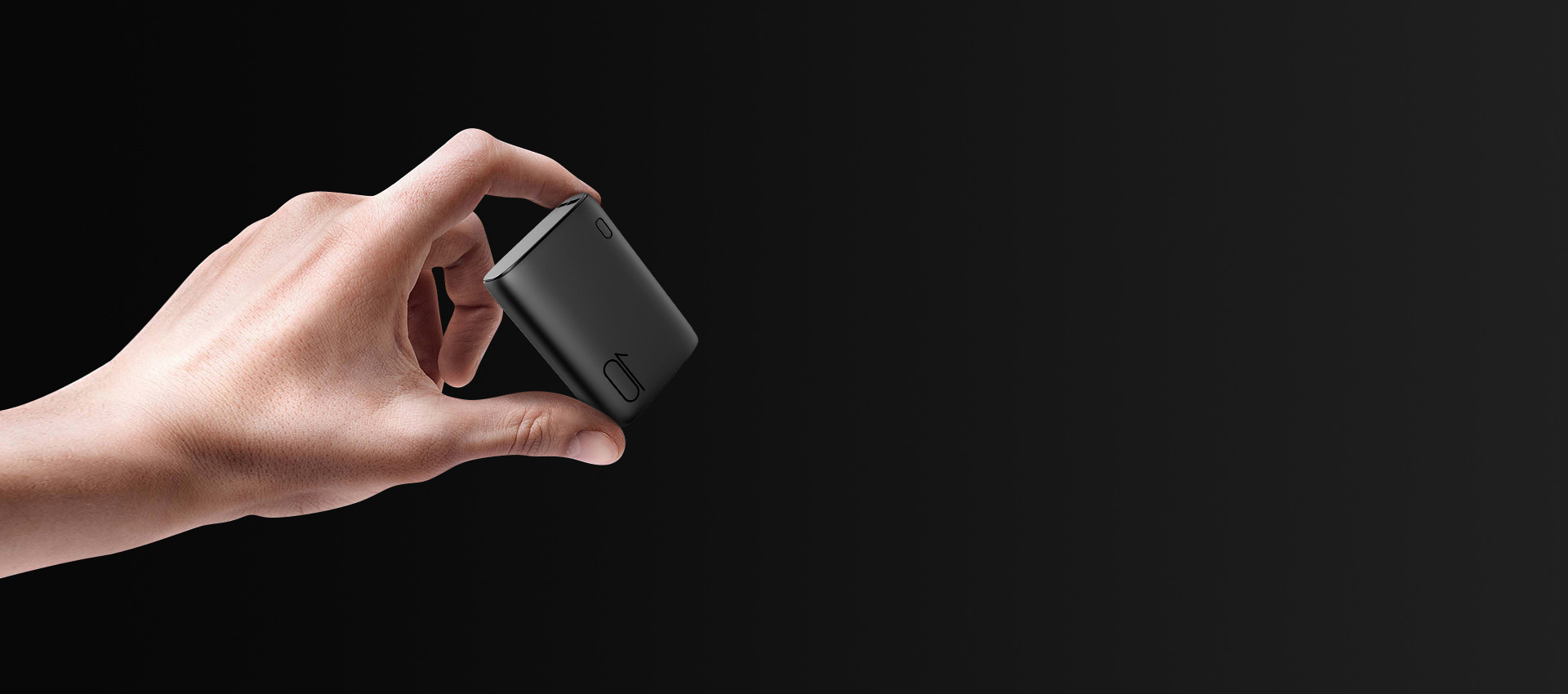 WG Power bank 10000 mAh, fast charge _PD, kábellel, fekete