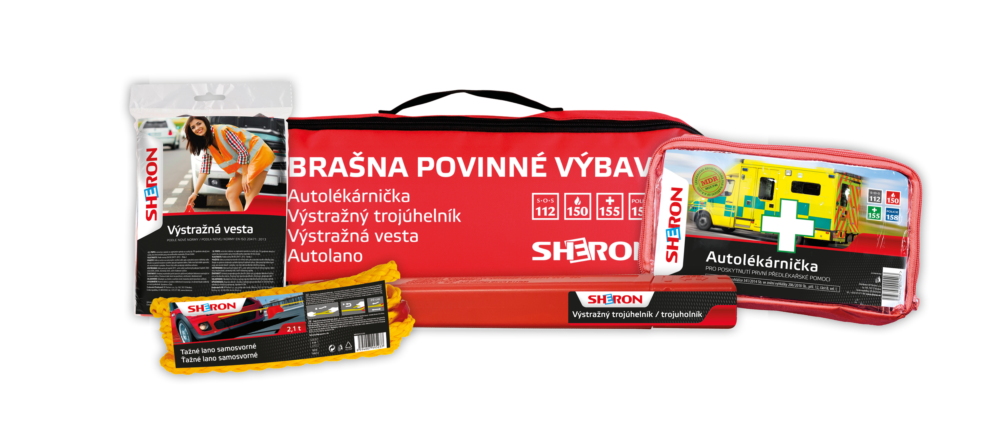 SHERON Brašna povinné výbavy červená /CZ