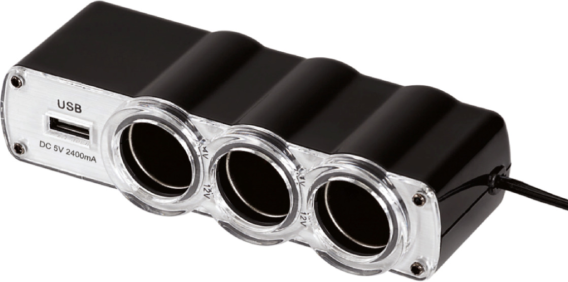 WG Szivargyújtó elosztó + USB-A 2,4 A