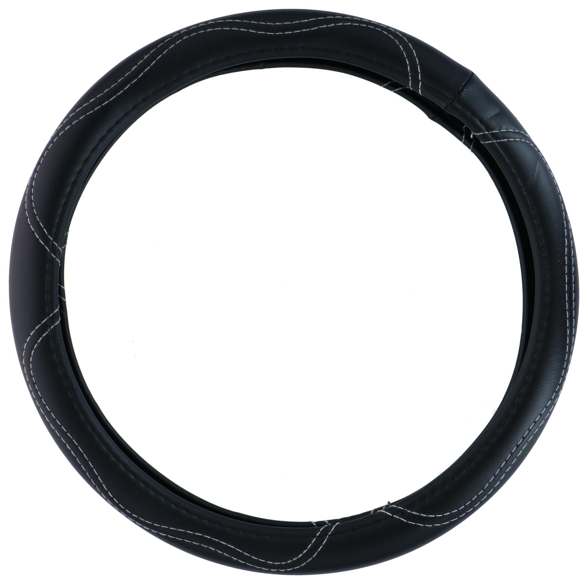 ALLRIDE Potah na volant 37-39 cm, prošívaný černý