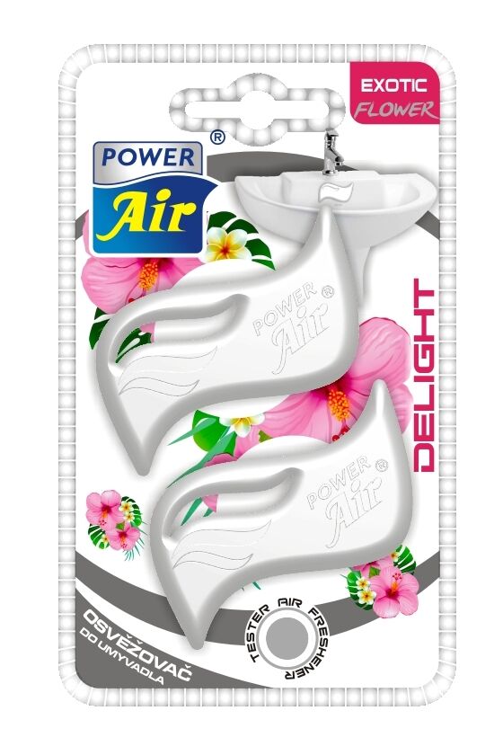 POWER AIR Delight vůně do umyvadla Exotic Flower 2 ks