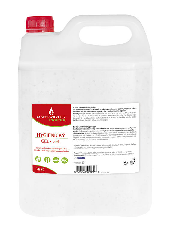 PROFEX Anti-VIRUS Hygienický gél na ruky 5 lt