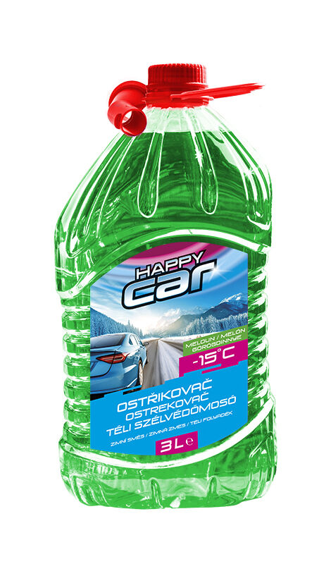 HAPPY CAR Téli szélvédőmosó görögdinnye -15 °C 3 lt PET