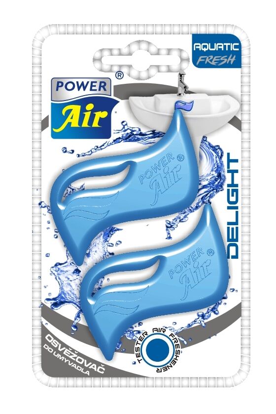 POWER AIR Delight vůně do umyvadla Aquatic Fresh 2 ks