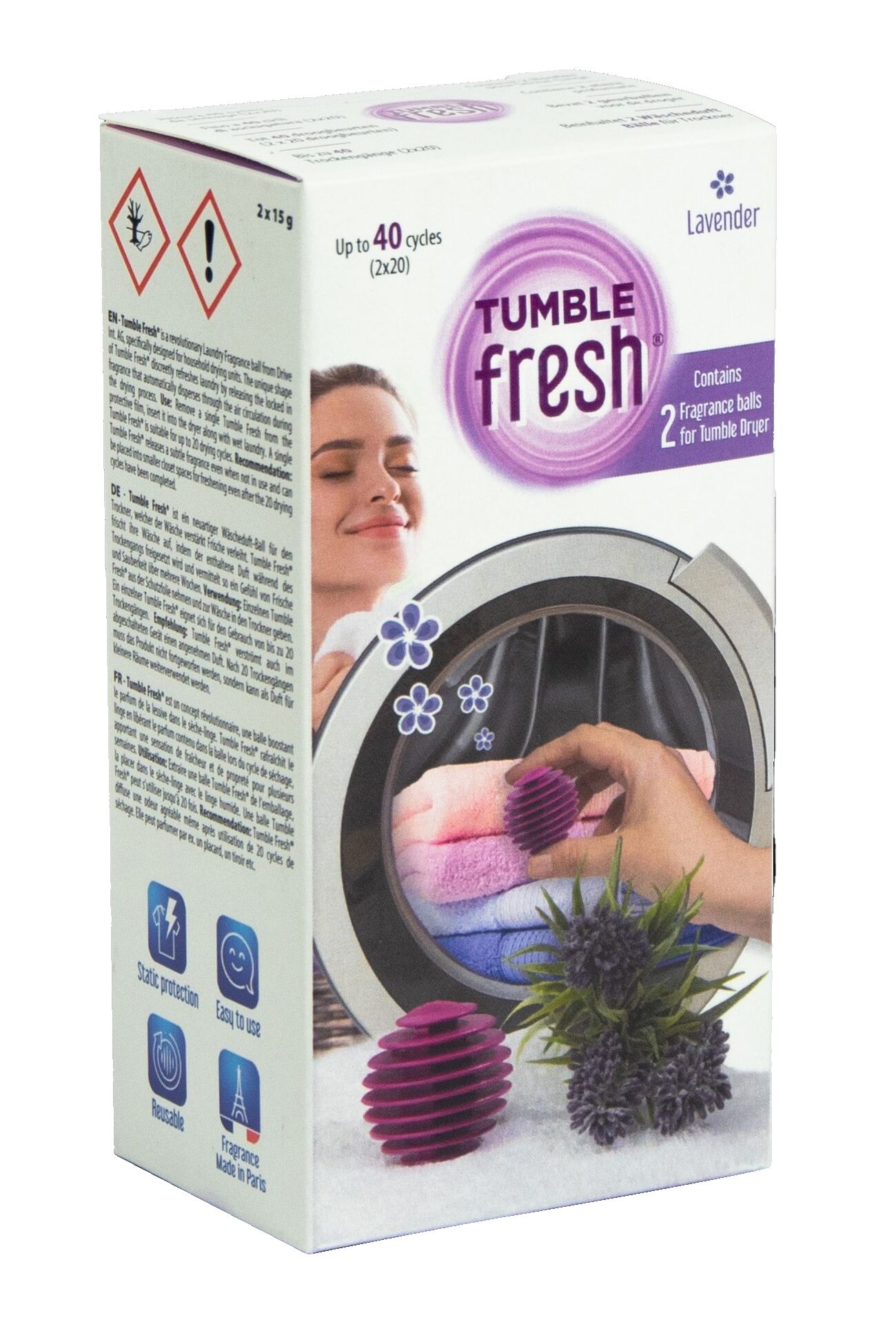 TUMBLE FRESH Vůně do sušičky Lavender 2v1