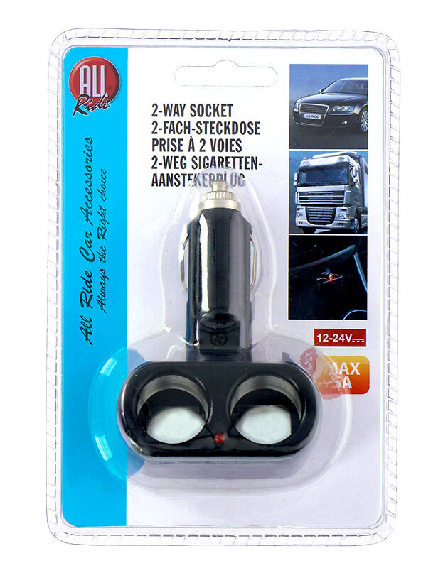 ALLRIDE Zásuvka zapaľovača dvojitá 12/24 V