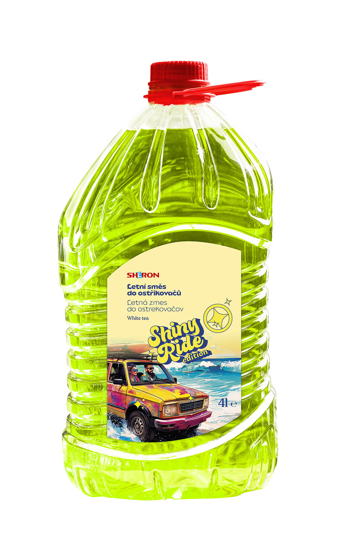 SHERON Shiny Ride Ostřikovač letní White tea rPET 4 lt