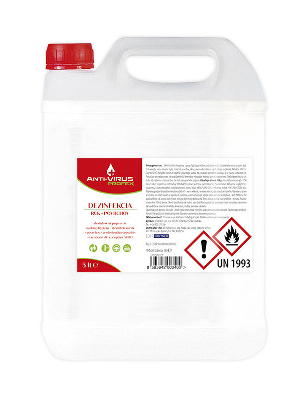 PROFEX Anti-VIRUS na ruky a povrchy 5 lt /SK