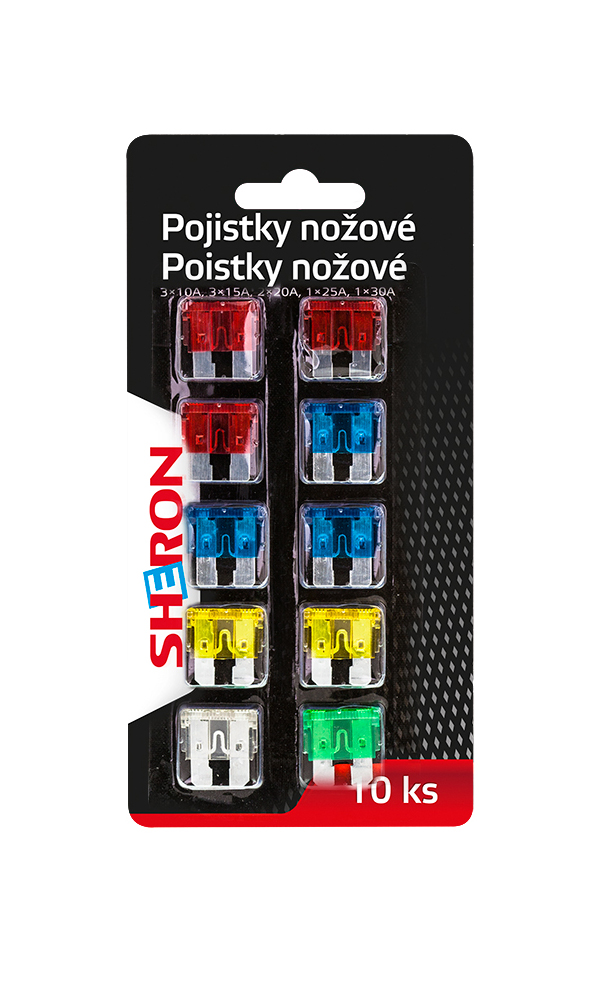 SHERON Pojistky nožové 10 ks 6000200